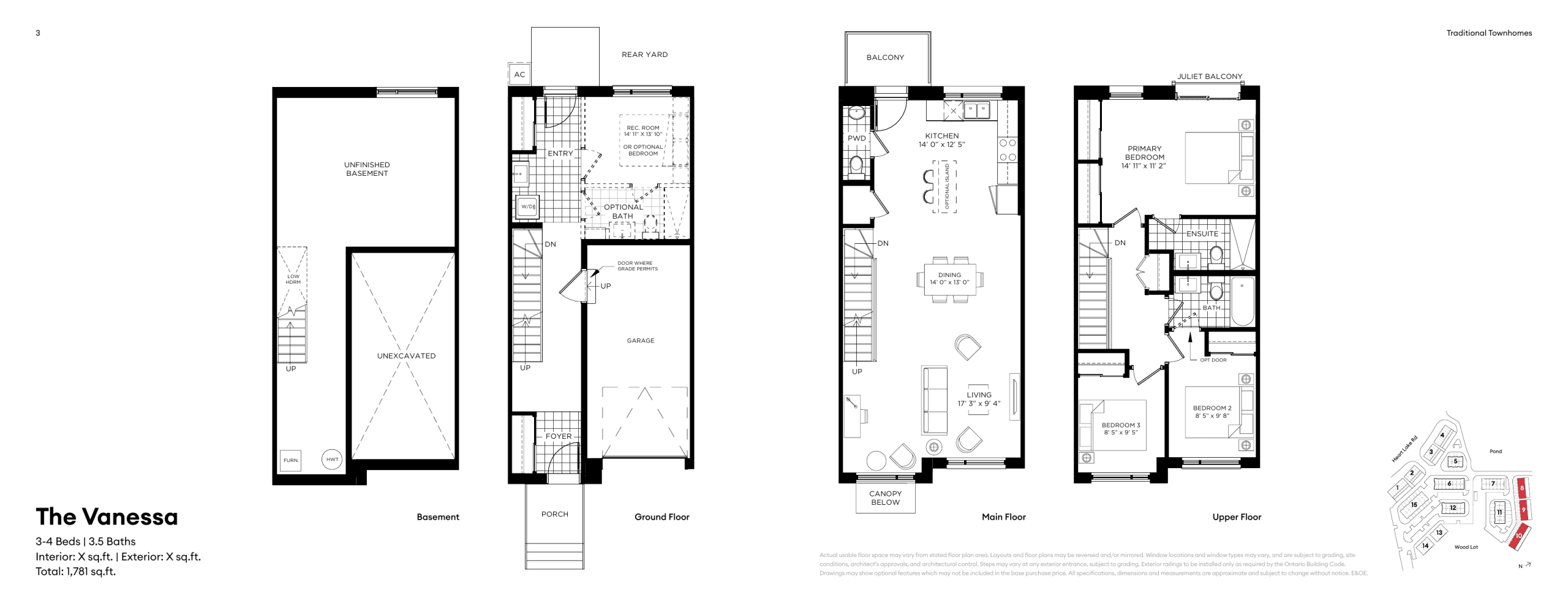 The Vanessa Floor Plan at Heartlake Collection by Camcos Living - 1781 sq.ft