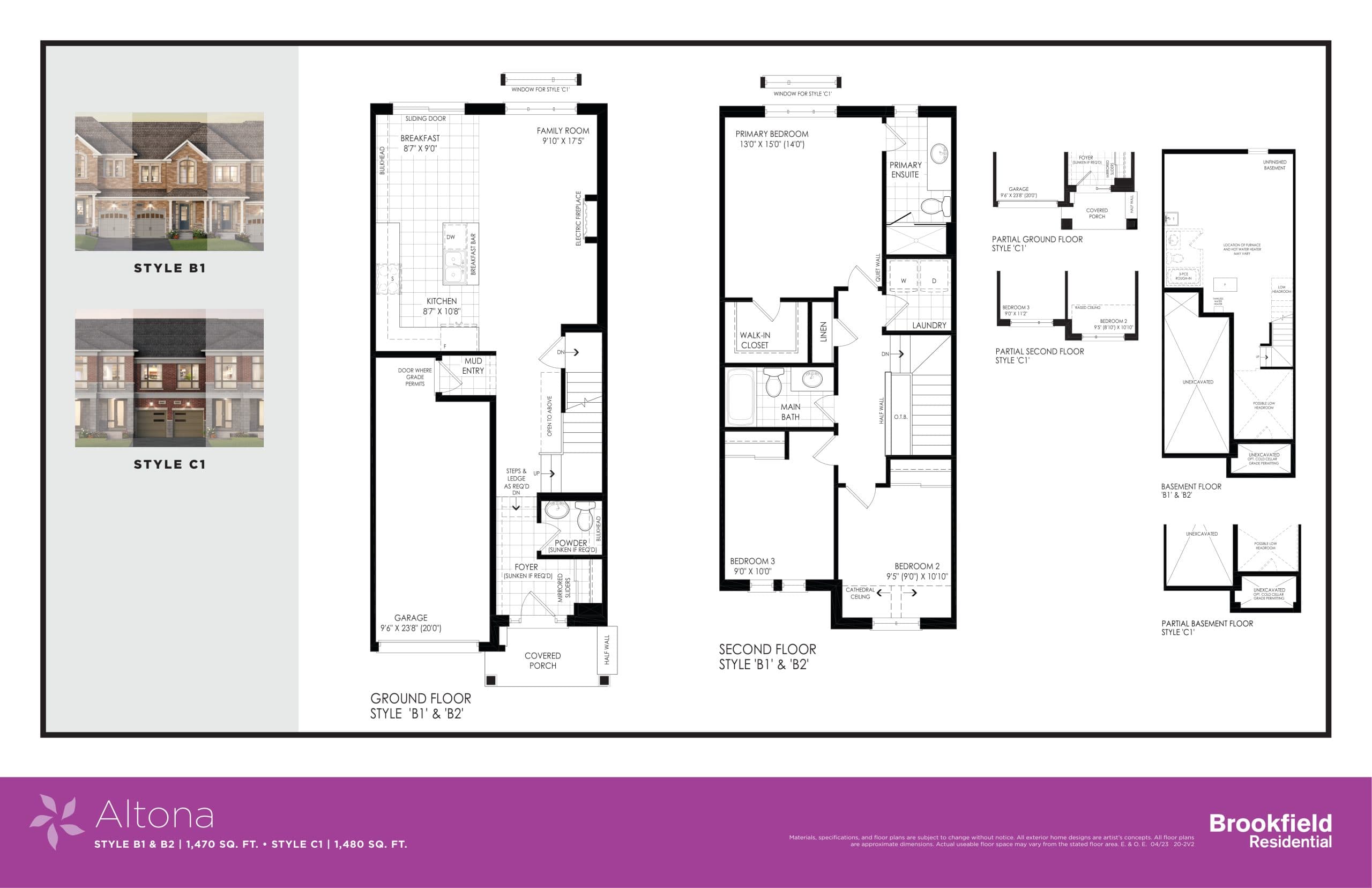 Altona Floor Plan at New Seaton by Brookfield - 1470 sq.ft