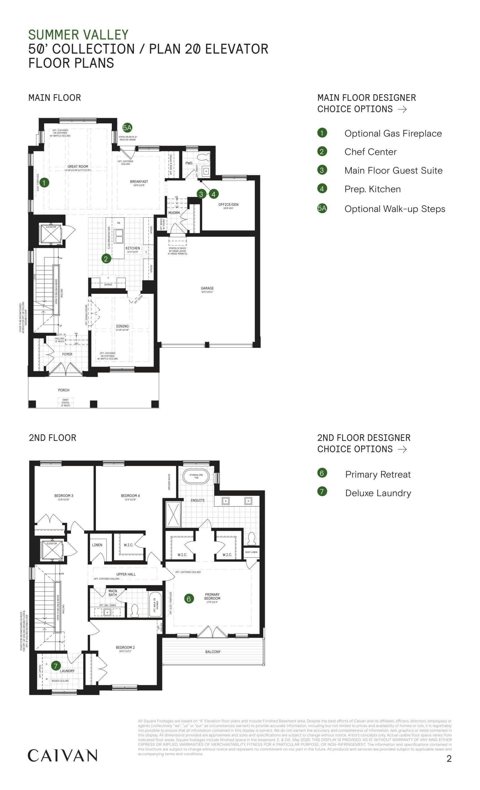 50' Collection / Plan 20 (Elevator) Floor Plan at Summer Valley Homes - 4474 sq.ft