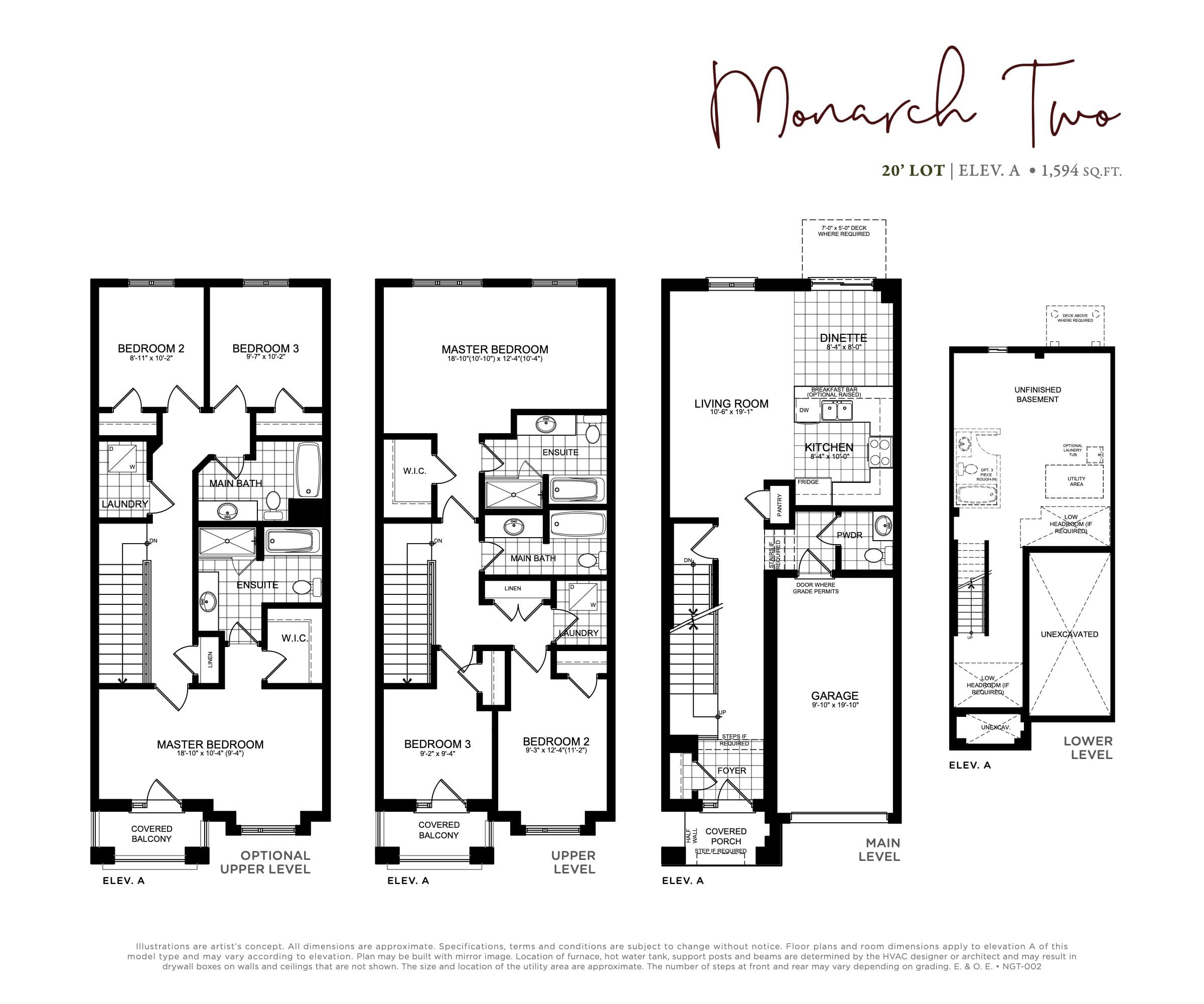 Monarch Two Floor Plan at Nature’s Grand Phase 3 - 1594 sq.ft