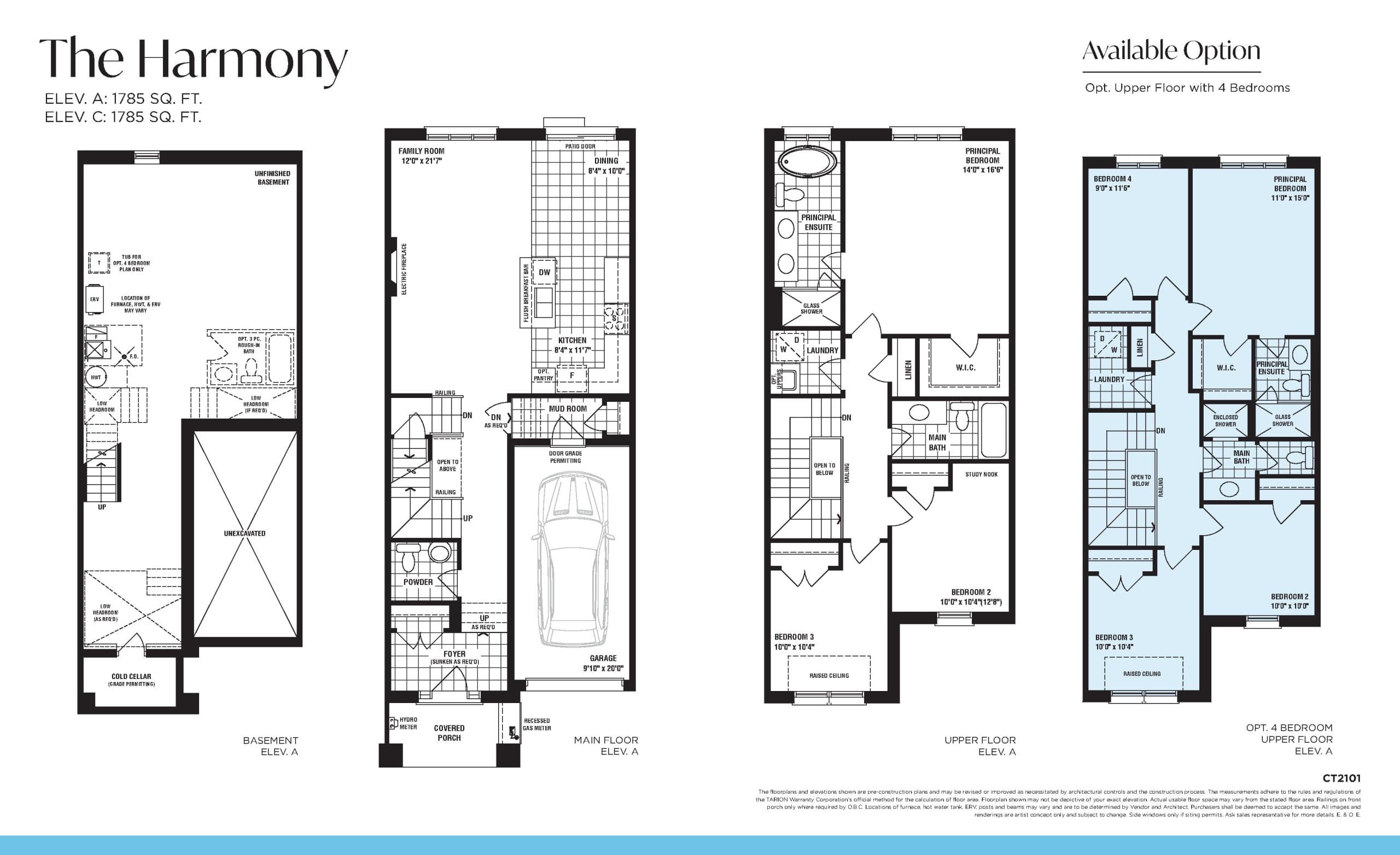 The Harmony (Classic Towns) Floor Plan at Unionglen by DECO Homes - 1785 sq.ft