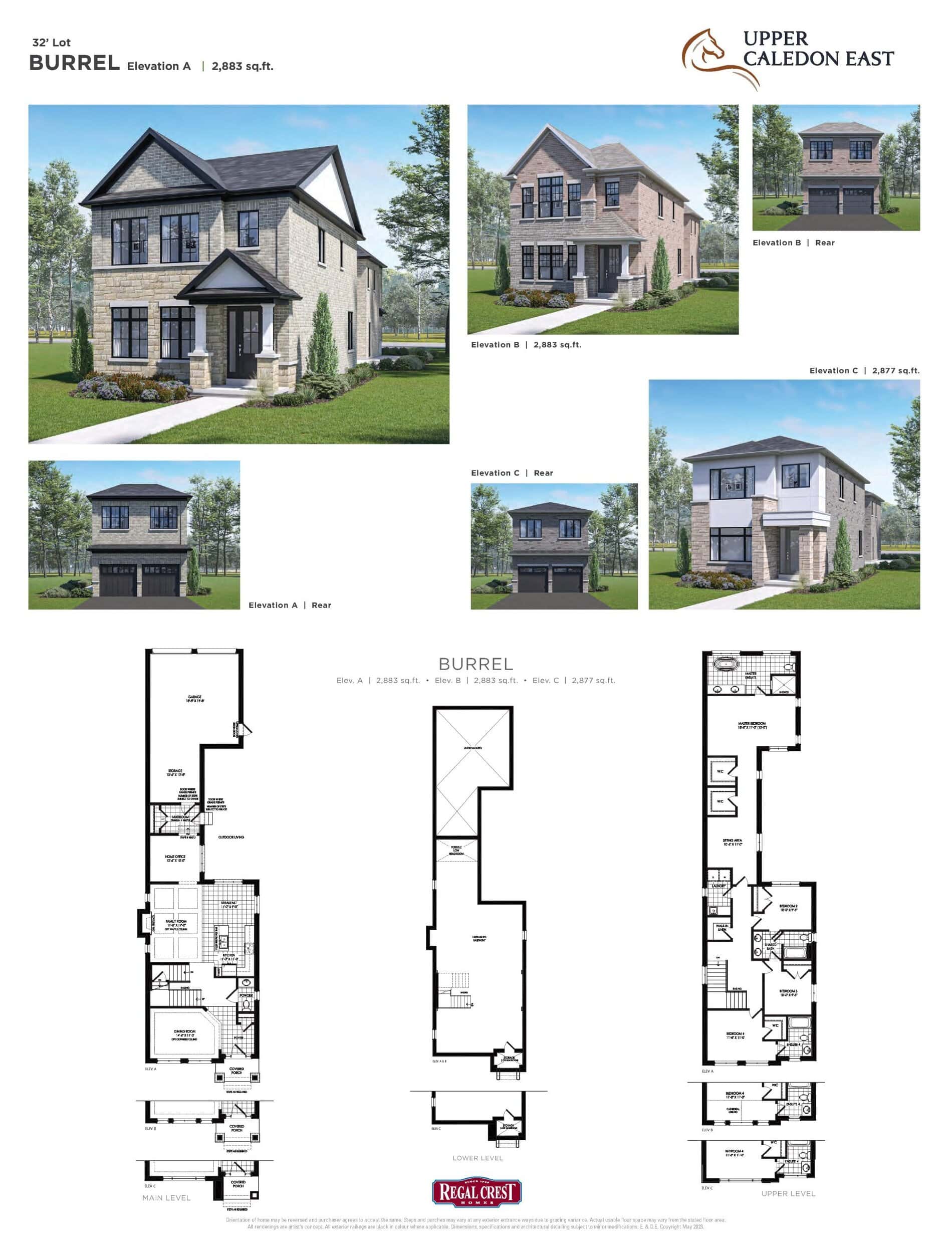 Burrel Floor Plan at Upper Caledon East by Regal Crest Homes - 2883 sq.ft