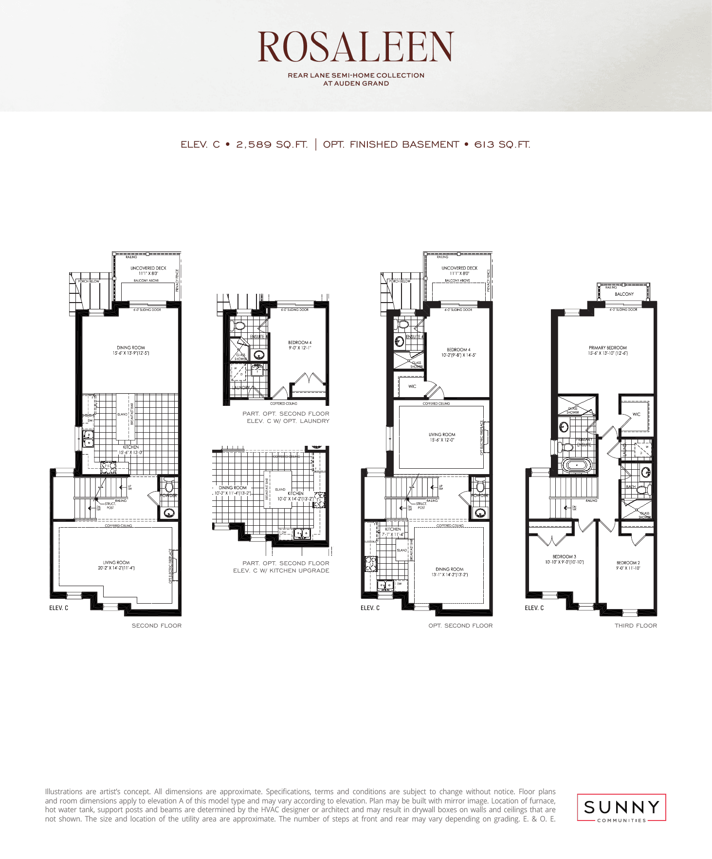 Interior C Floor Plan at Rosaleen Collection at Auden Grand - 3202 sq.ft
