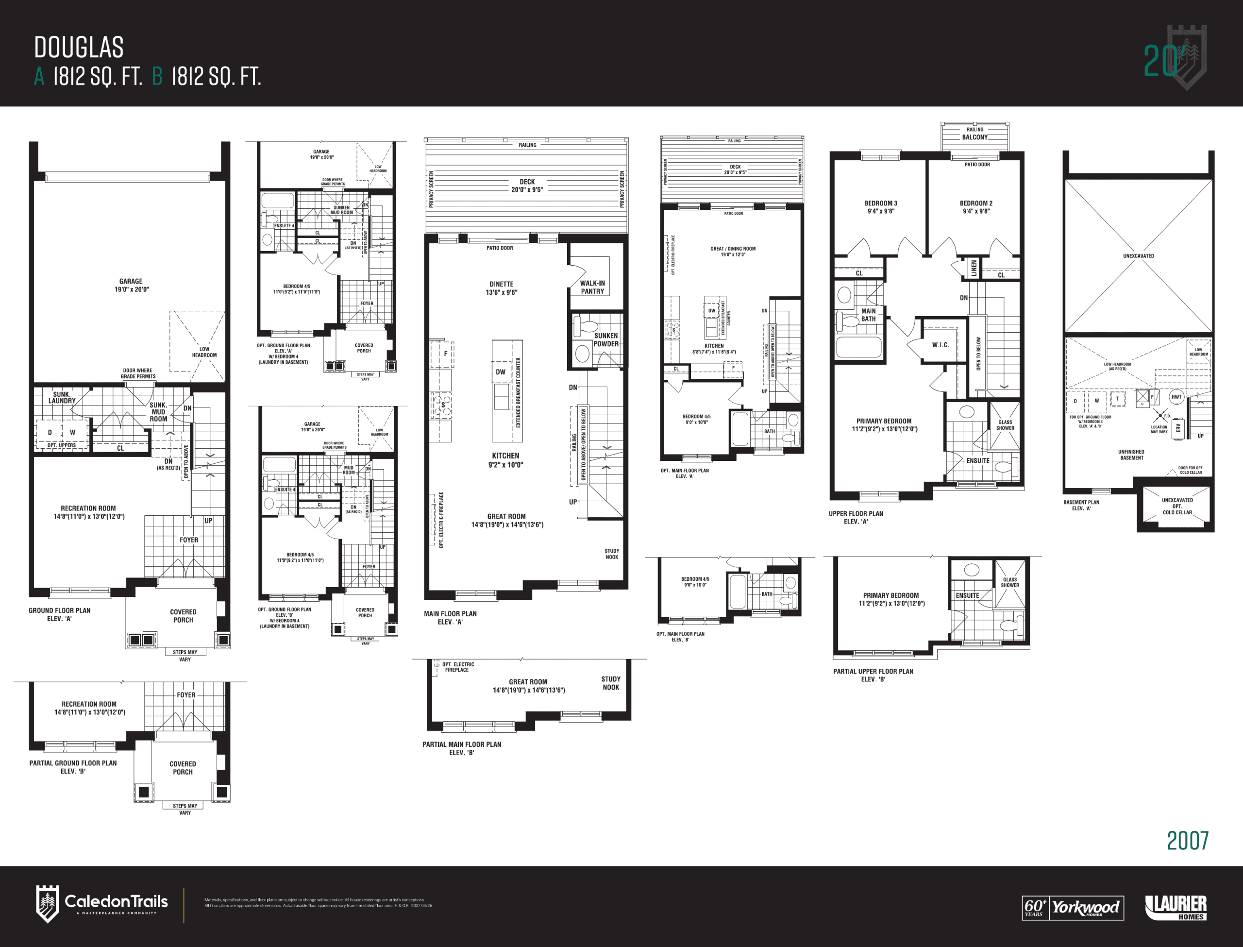 Douglas Floor Plan at Windrose at Caledon Trails - 1812 sq.ft